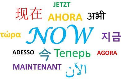 The word 'now' in several langauges