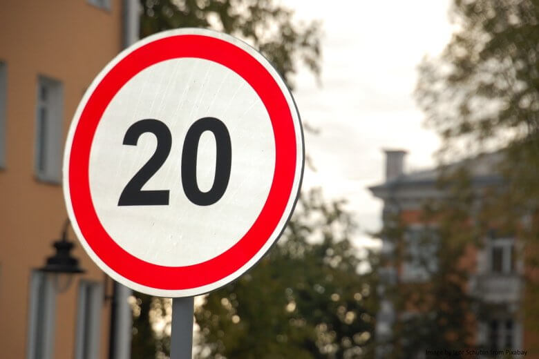 Road-sign-20mph-speed-limit-residential-area