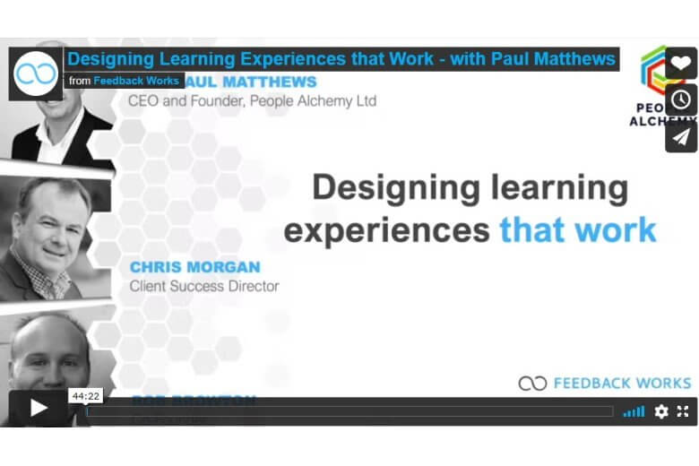 Webcast banner: Designing learning experiences that work