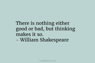 Shakespeare quote on blue background